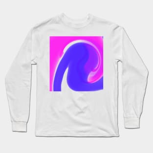 Pink purple fluid paint art design Long Sleeve T-Shirt